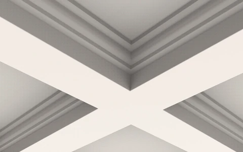 Intersection du profil de poutre blanche IB-09 pour plafond à caissons
