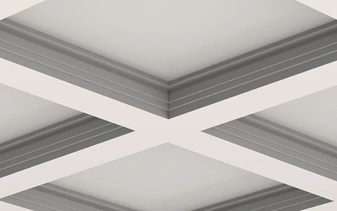 Intersection du profil de poutre blanche IN-039 pour plafond à caissons